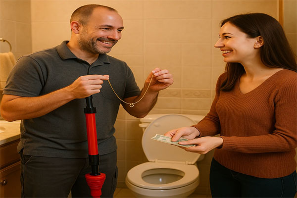 اشیاء قیمتی در چاه توالت