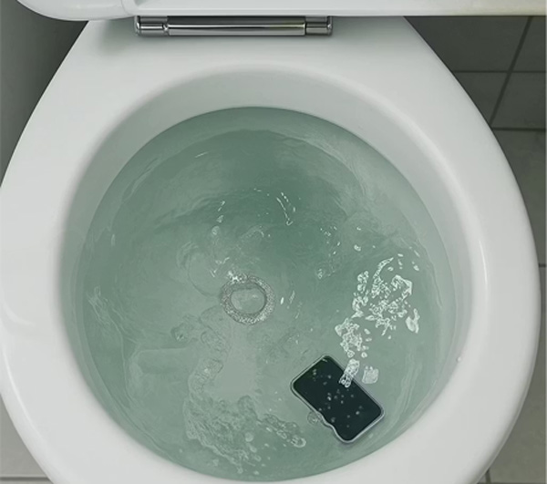 درآوردن وسایل قیمتی از توالت فرنگی