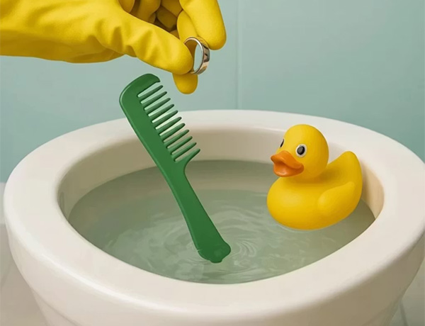 درآوردن وسایل قیمتی از توالت فرنگی