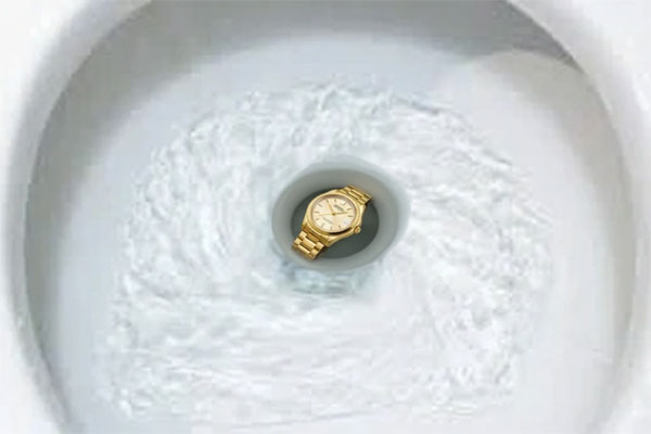 اشیاء قیمتی در چاه توالت