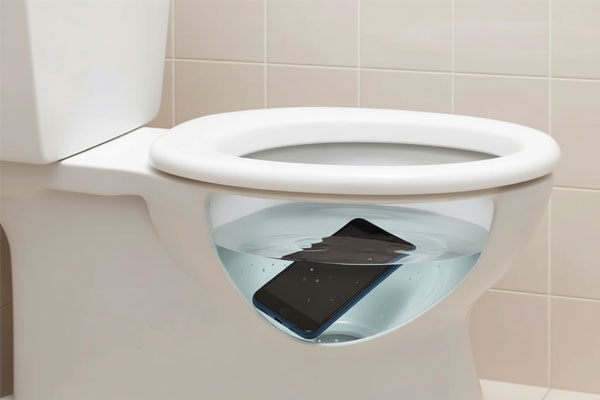  ð§مراحل نجات فوری گوشی ازچاه توالت